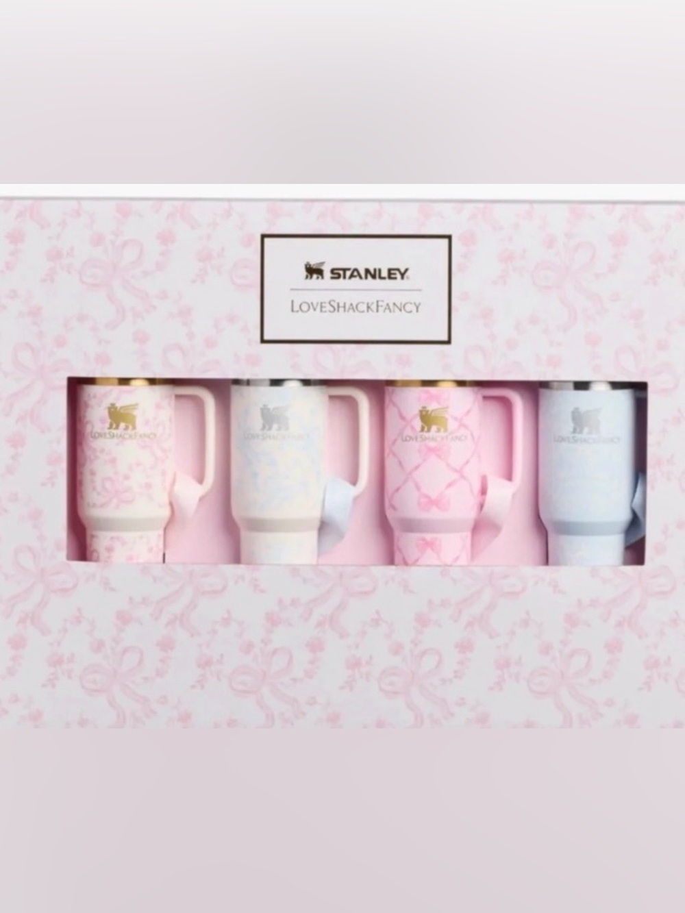Stanley x LoveShackFancy Pink & Cream Travel Mug Set